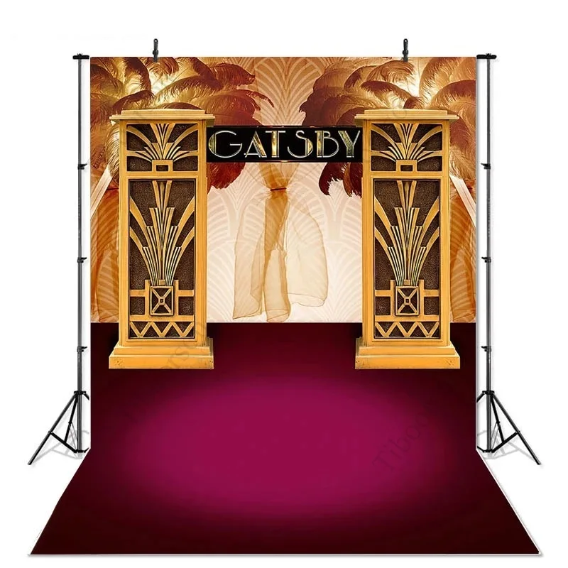 

Amazing Gatsby Photography Background Stage Curtain Decoration Props Adult Portrait Photo Backdrop Studio Banner Decor