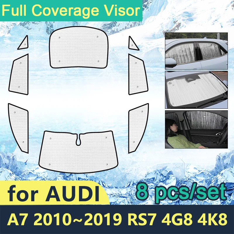 

Full Cover Sunshades For Audi A7 2010 2011 2012 2013 2014 2015 2016 2017 2018 2019 RS7 4G8 4K8 Car Windshields Accessories Visor