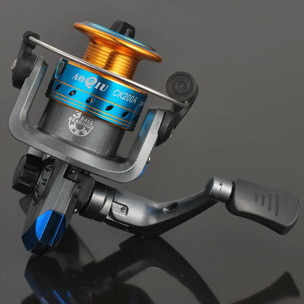 Катушка для спиннинга складная Рыболовная катушка сталь металл золотая