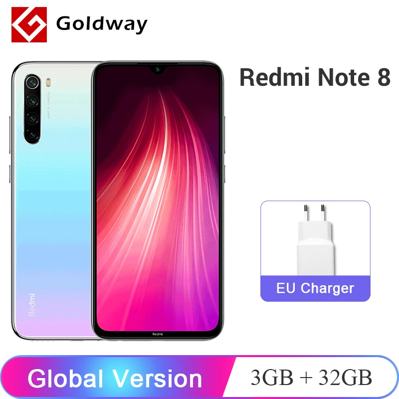 Глобальная версия Xiaomi Redmi Note 8 3 Гб оперативной памяти 32 встроенной Смартфон Snapdragon