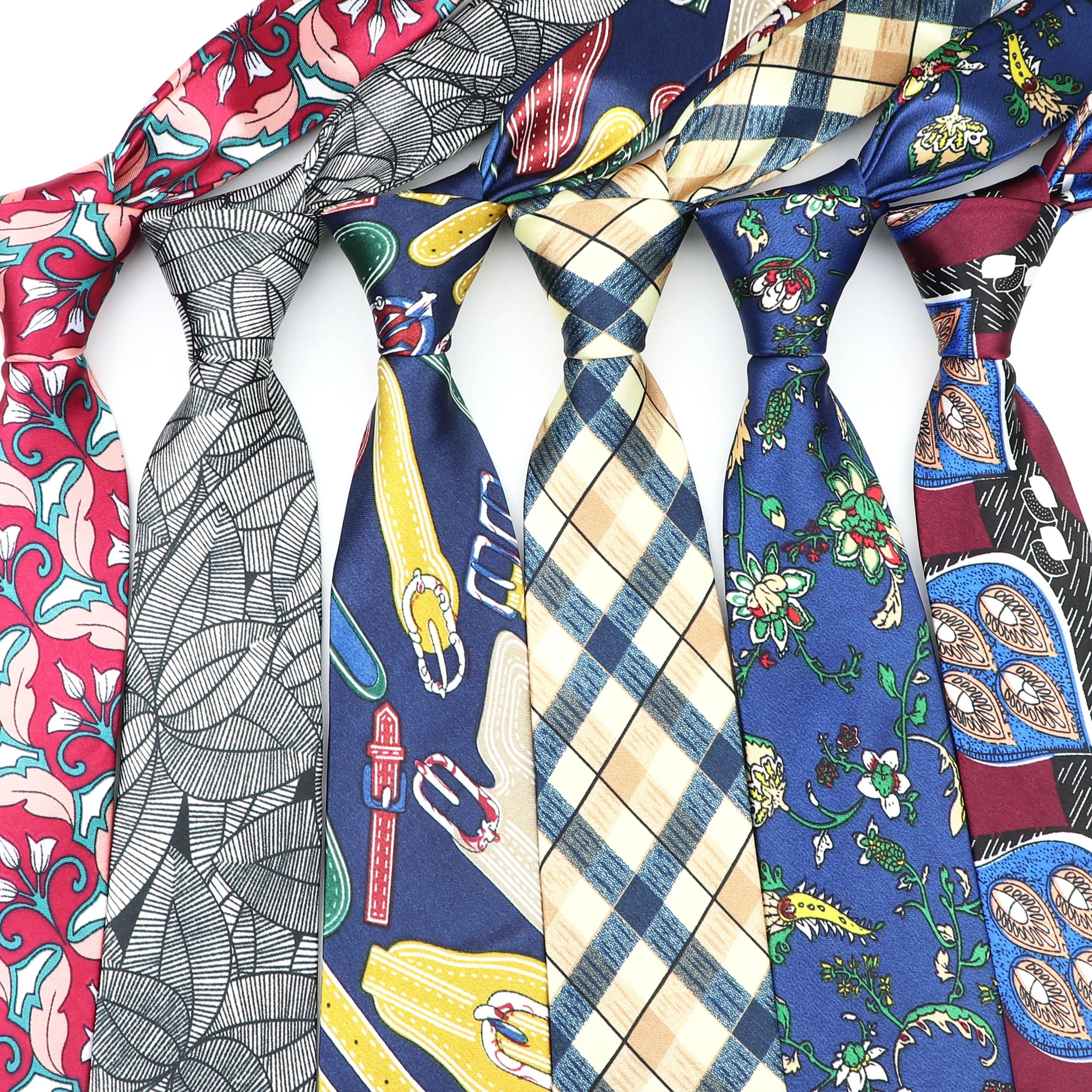 Мужской галстук с узором пейсли Классический Повседневный из полиэстера в