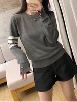 long sleeve autumn winter lover couple o neck cashmere sweaters tb style women men knitted o neck sweater fashion top