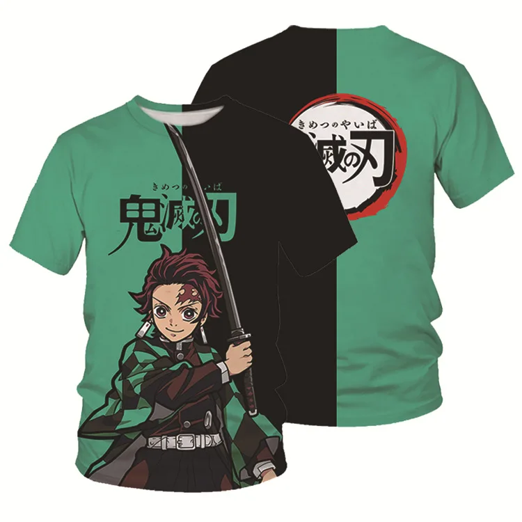 

Anime Demon Slayer's Blade Men's and Women's T-shirt 3D Digital Printing Short Sleeve T-shirt
