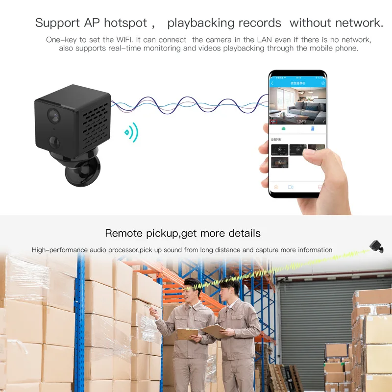 Мини-камера Vstarcam 2022 P Wi-Fi 1080 мАч ИК | Электроника