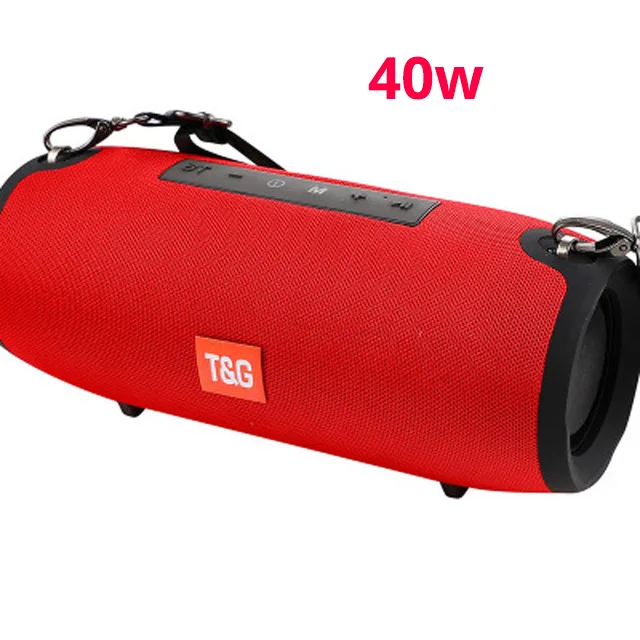 40Watt RED 40 Вт Bluetooth динамик Портативная колонка беспроводной динамик s музыкальный плеер бас Саундбар Бумбокс+ fm-радио Aux TF сабвуфер для xiaomi - Цвет: 40Watt RED