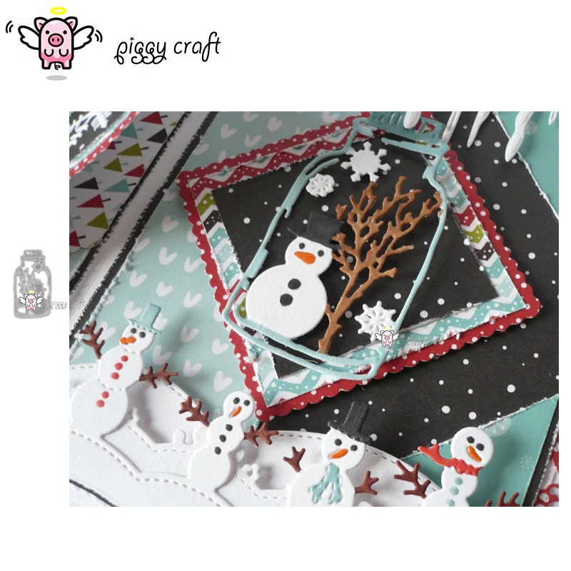 Свинья для рукоделия металлические режущие штампы порезанная форма Снеговик