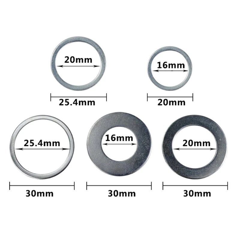 

5 шт. кольца для циркулярной пилы, высокоскоростной стальной режущий диск 20 мм 25,4 мм 30 мм Деревообрабатывающие инструменты