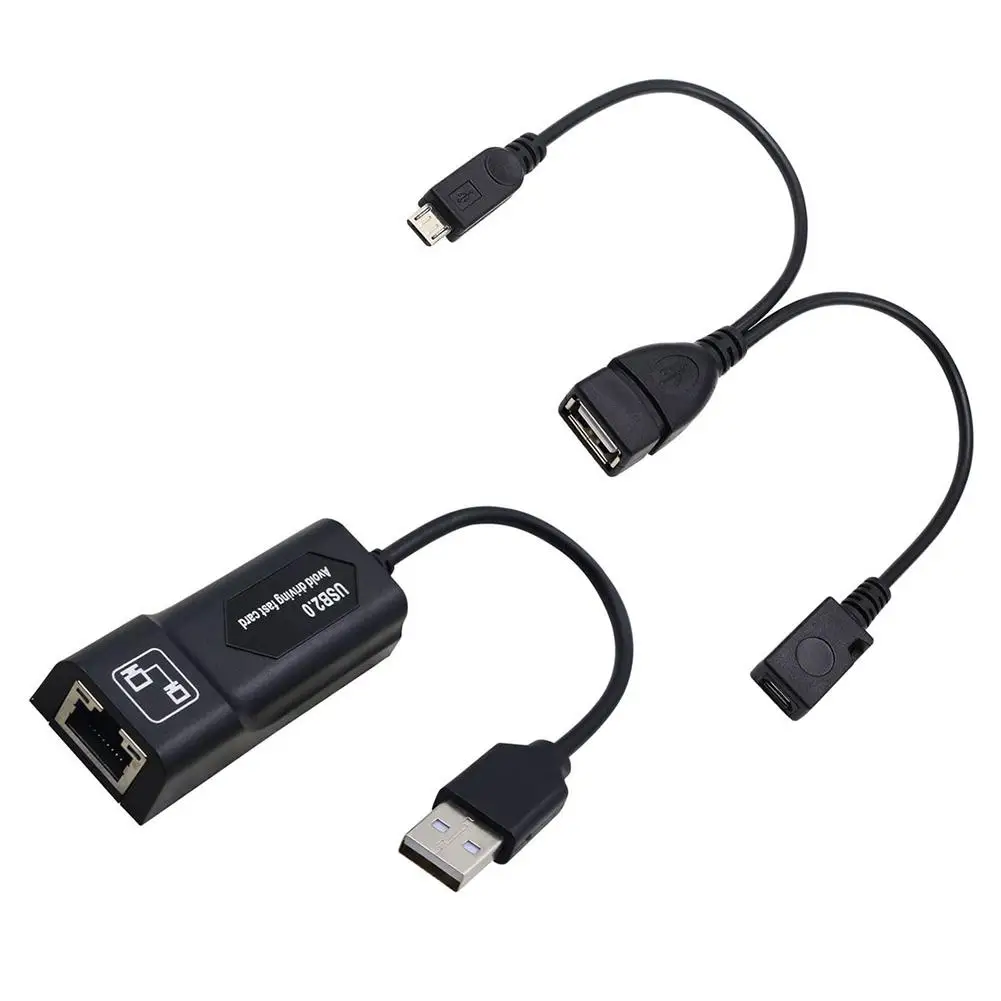 

Адаптер USB 2,0 к RJ45/2X Micro USB кабель Ethernet LAN адаптер для Amazon Fire TV 3 или Stick GEN 2