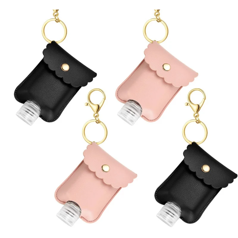 

30ML Hand Sanitizer Keychain Holder Disinfectant Gel Holder Cover Travel Refillable Bottles Container Keychain Carrier Girl Gift