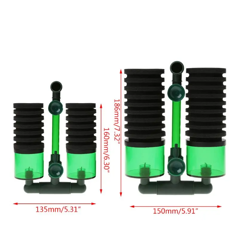

Аквариум для рыбок Биохимический губчатый воздушный насос с фильтром с двойной головкой w/на присоске, 28TC
