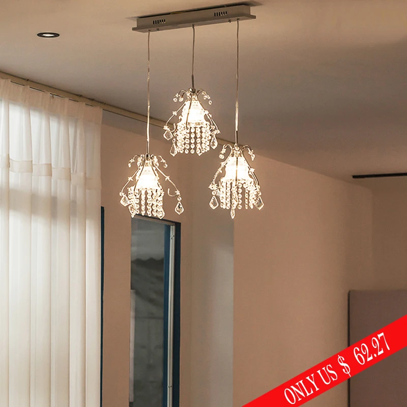 Ganeed современный блеск хрустальные люстры опционально LED из нержавеющей стали