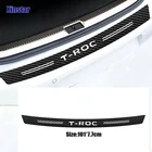 Наклейка на задний бампер автомобиля из углеродного волокна для VW Volkswagen T-Roc TROC