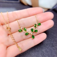 qtt fashion exaggerated green necklace yellow gold chain necklace cz wedding engagement long necklace for women