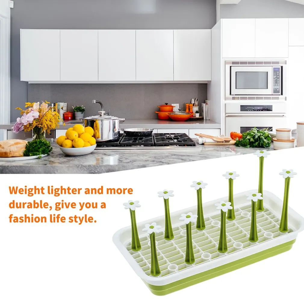 

kitchen shelf storage household drain rack square PP drain cup holder 416g New Creative home fashion simple