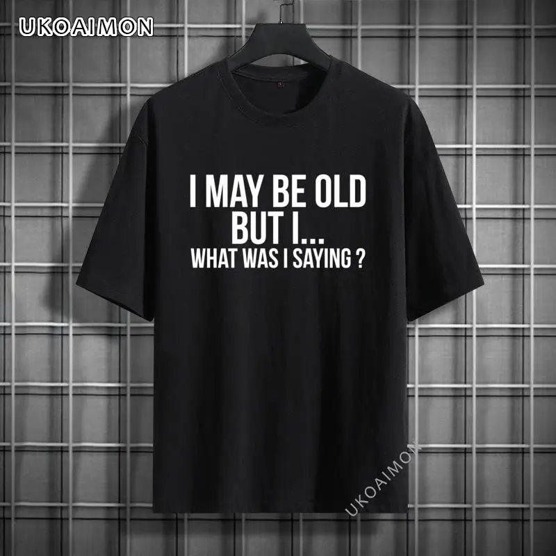 

2021 New Funny Senior Citizens Old People Gifts Fashionable Short Sleeve TShirts Cotton Graphic T-Shirts Funky O Neck Tees