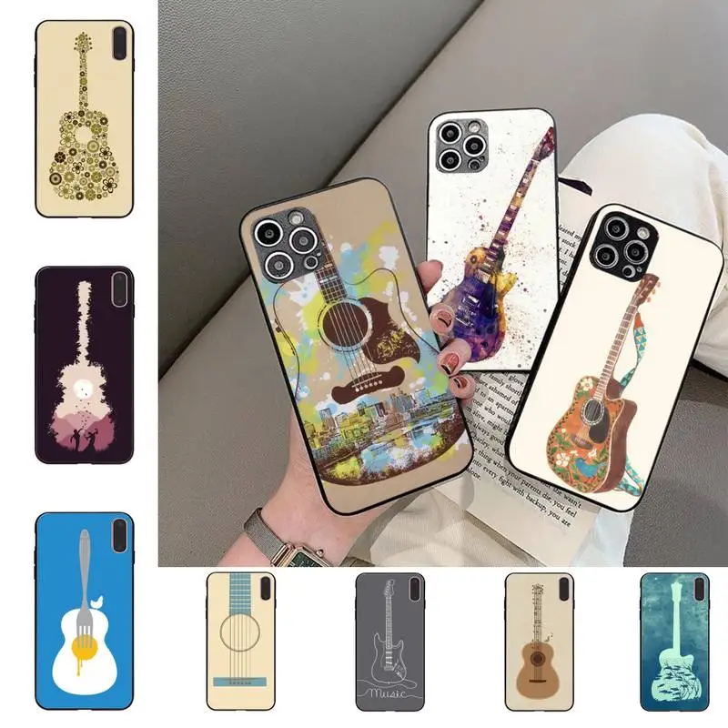 

Personal guitar music Phone Case For iPhone 11 8 7 6 6S Plus X XS MAX 5 5S SE 2020 XR 11 pro DIY capa