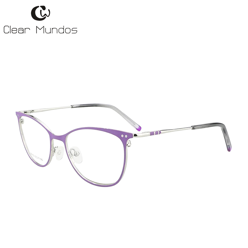 Прозрачные классические женские очки MUNDOS кошачий глаз металлические для