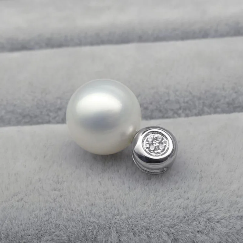 Подвеска из натурального белого искусственного жемчуга 14 к белое золото 10 7 мм |