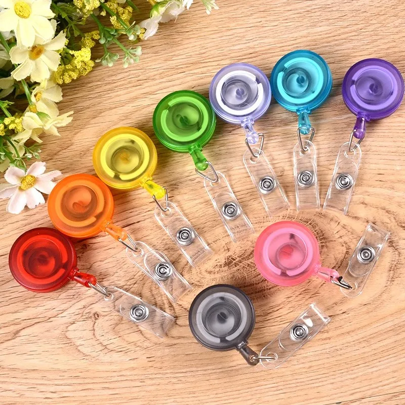 

1 Pc Retractable ID Card Badge Holder Reel Pull Key Name Card Holders Reels For School Office Company Chest Card Buckle