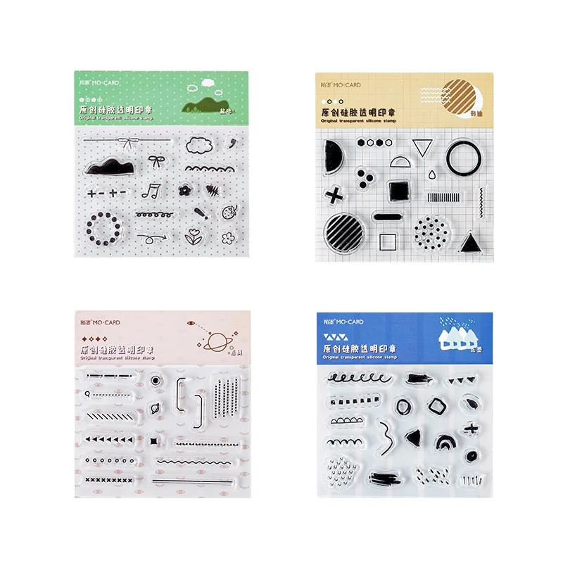 Силиконовые прозрачные штампы с геометрическим узором разделительная линия