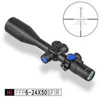 discovery hi 6 24x50 sfir ffp hunting scope first focal plane riflescopes shockproof optical sights with angle level indicator