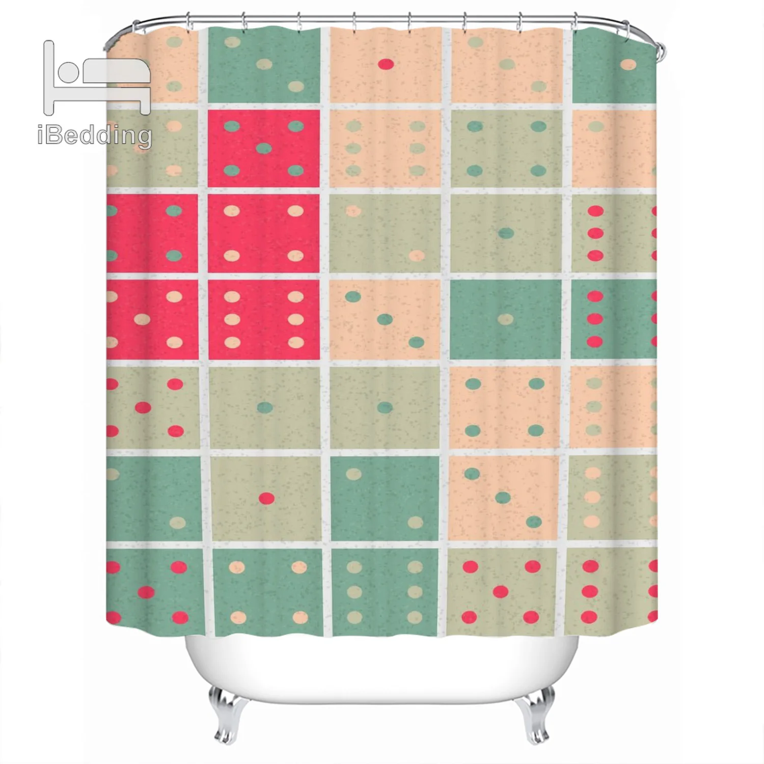 Абстрактная живопись красочные геометрические душ Шторы водонепроницаемые