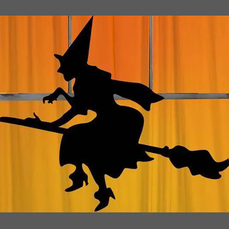 

Ужасные товары для вечеринки, украшение для окна на Хэллоуин, дверь, настенное украшение, наклейка, страшная ведьма, искусство