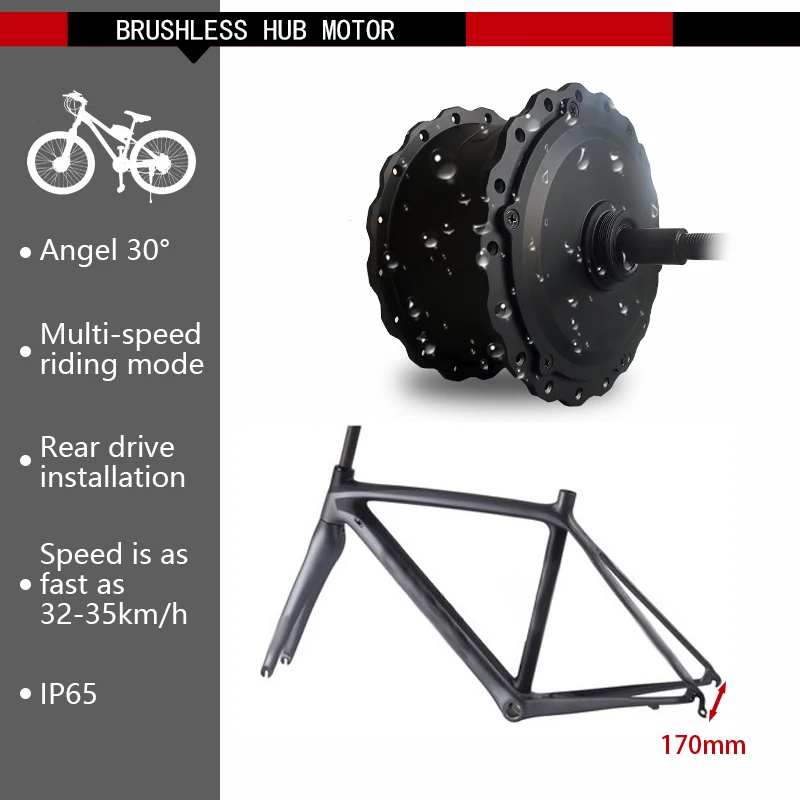 Комплект для переоборудования электрического велосипеда 36V48V 500W Fat Tire 20 26 Inch 4.0