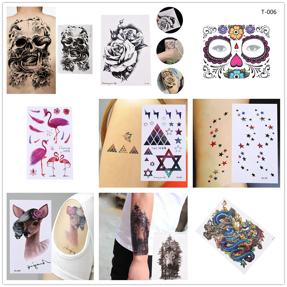 

Sexy Kiss For Women Temporary Tattoo Caterpillar Red Lips Tattoos Sticker Waterproof Body Art Tatoo