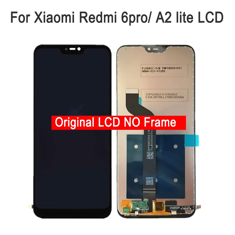 Для Xiaomi mi A2 Lite, ЖК-дисплей, 5,84 дюймов, оригинальная сенсорная панель, дигитайзер, 10, сенсорный для Red mi 6 6 pro, ЖК-дисплей
