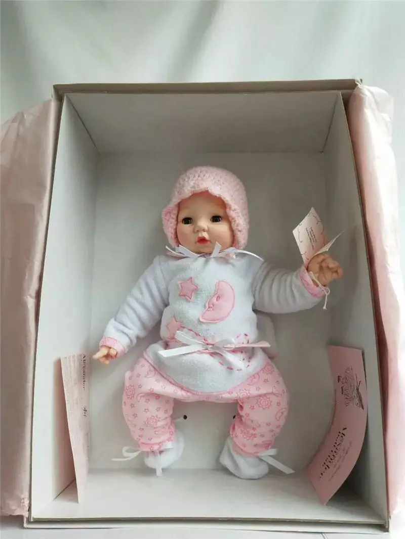 Ограниченная Коллекция, винтажная кукла, кукла, девочка, кукла, игрушка для детей, подарок на день рождения, 40 см - Цвет: Шоколад