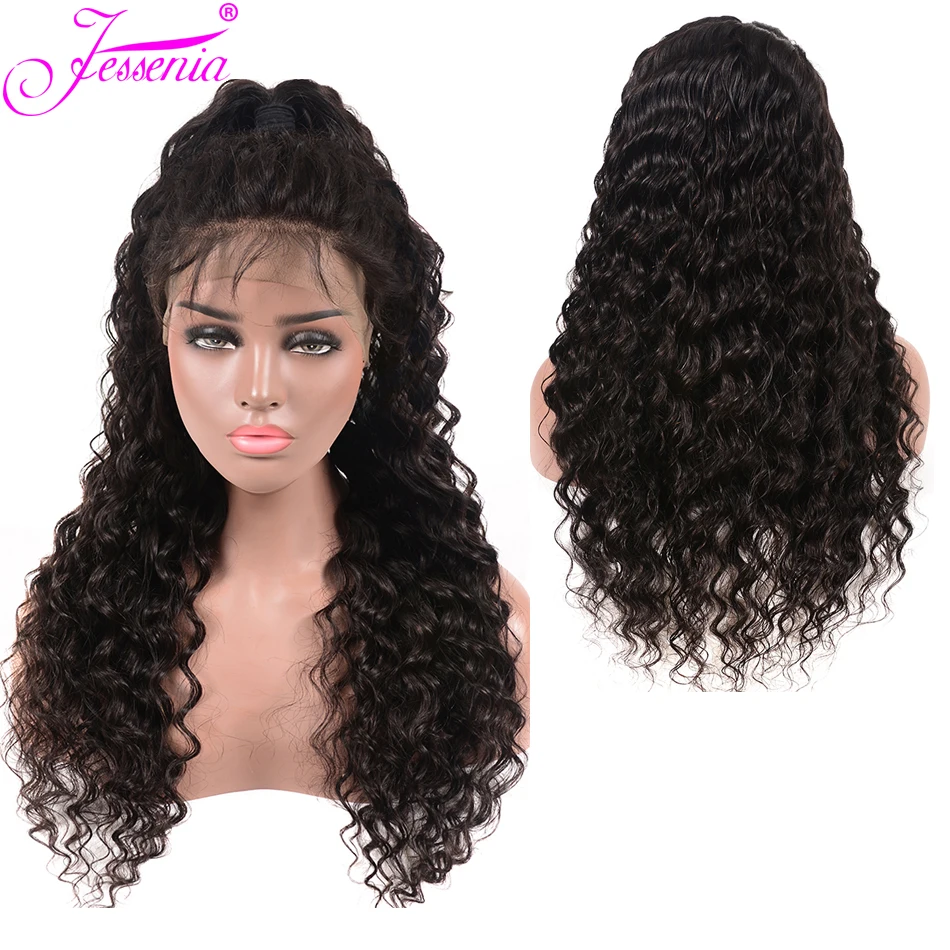 Бразильские глубокие волнистые 13*4 парики из натуральных волос на кружеве 150