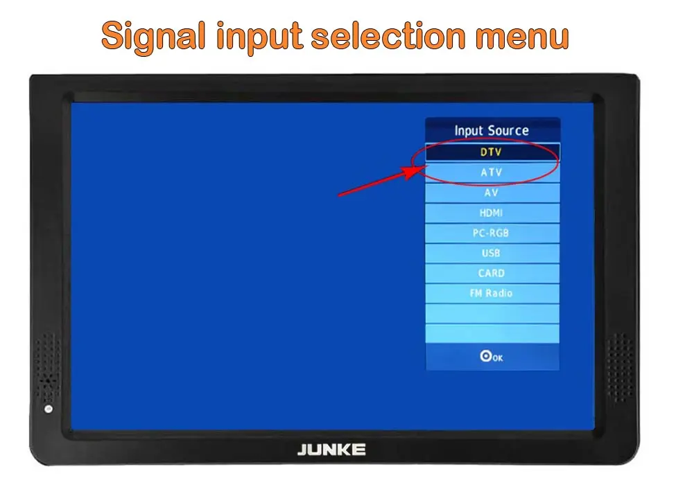 JUNKE HD портативный телевизор 12 дюймов цифровые и аналоговые Led ТВ Поддержка TF карта USB Аудио Видео плеер автомобильный телевизор DVB-T2