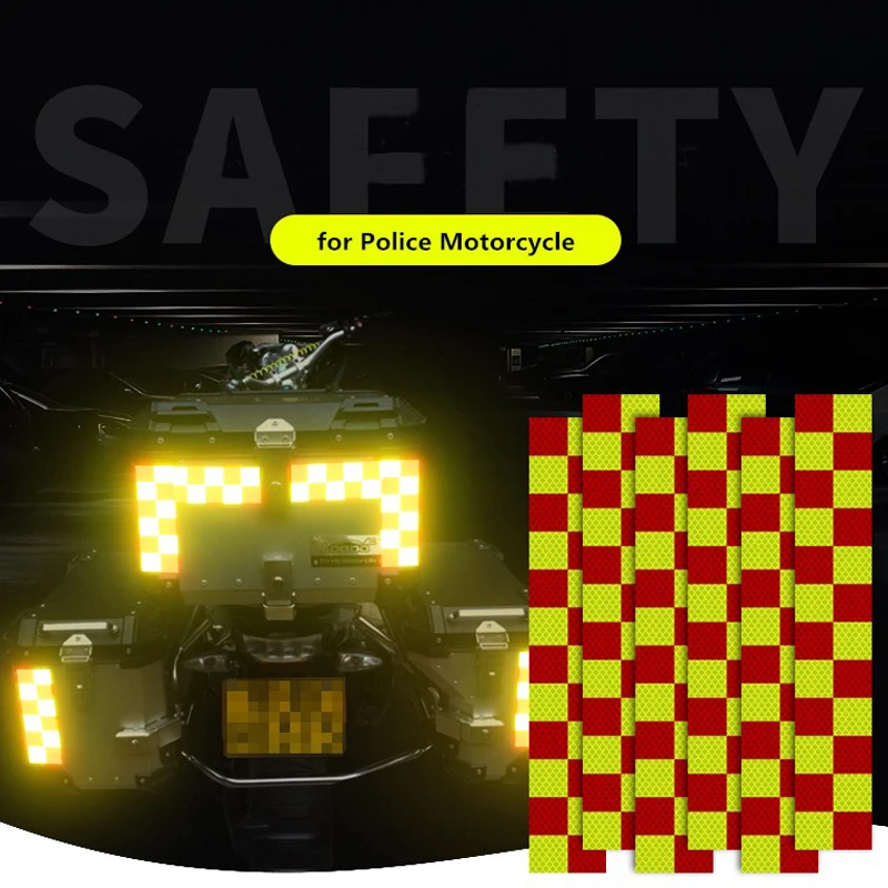 6 шт. креативные светоотражающие наклейки Batenburg для полиции мотора багажника