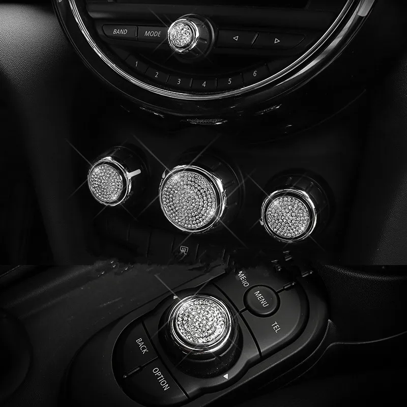 Шикарные украшения для интерьера автомобиля комбинация аудио медиа кристаллов