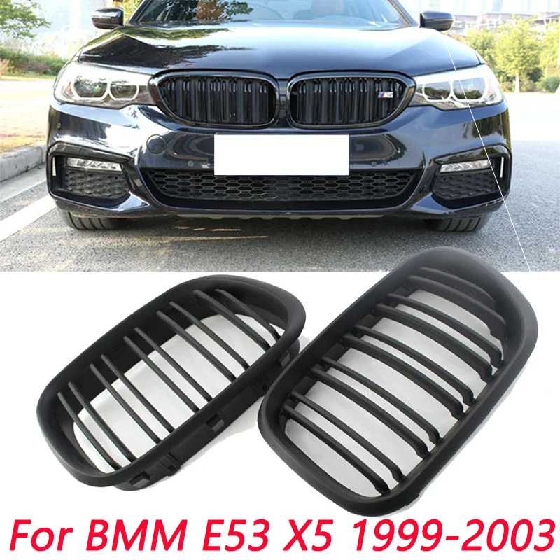 Автомобильная Черная передняя решетка для гоночных грилей сменный гриль BMW X5 E53