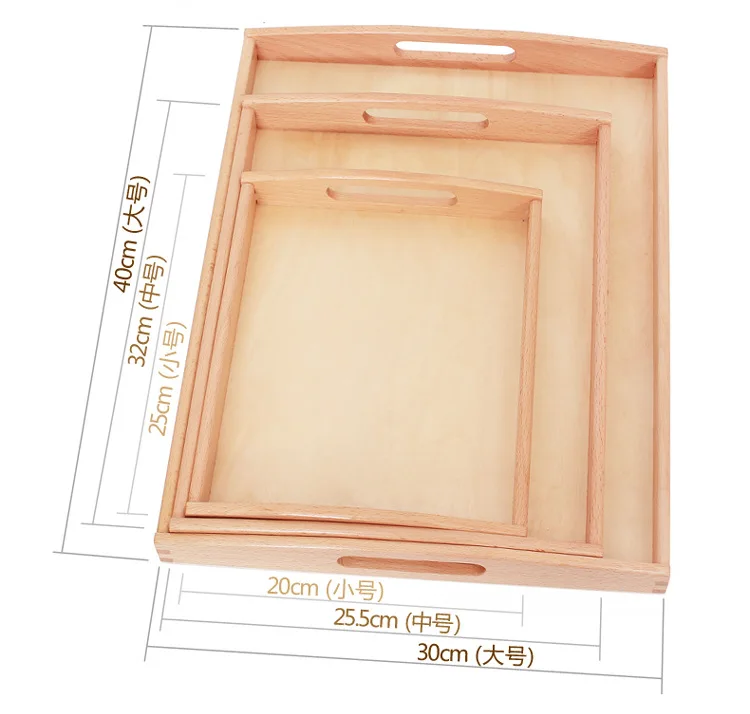 Продажа Забавная Практичная ручка из натурального дерева с лотком для дошкольных игрушек Pаспродажа Забавная Практичная ручка из натурального дерева с лотком для дошкольных игрушек