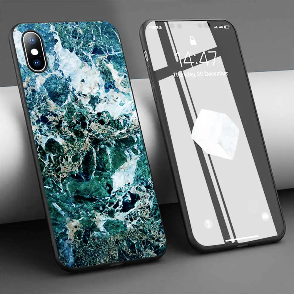 Чехол для телефона Soft Silicone с мраморным узором для iPhone 11 Pro Max X 5S 6 6S XR XS 7 8 Plus.