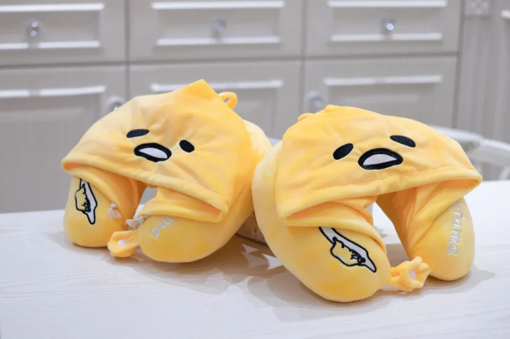 Gudetama плюшевые спящие U подушка автомобиль самолет Шеи Шапка-подушка милый желток мягкие игрушки куклы