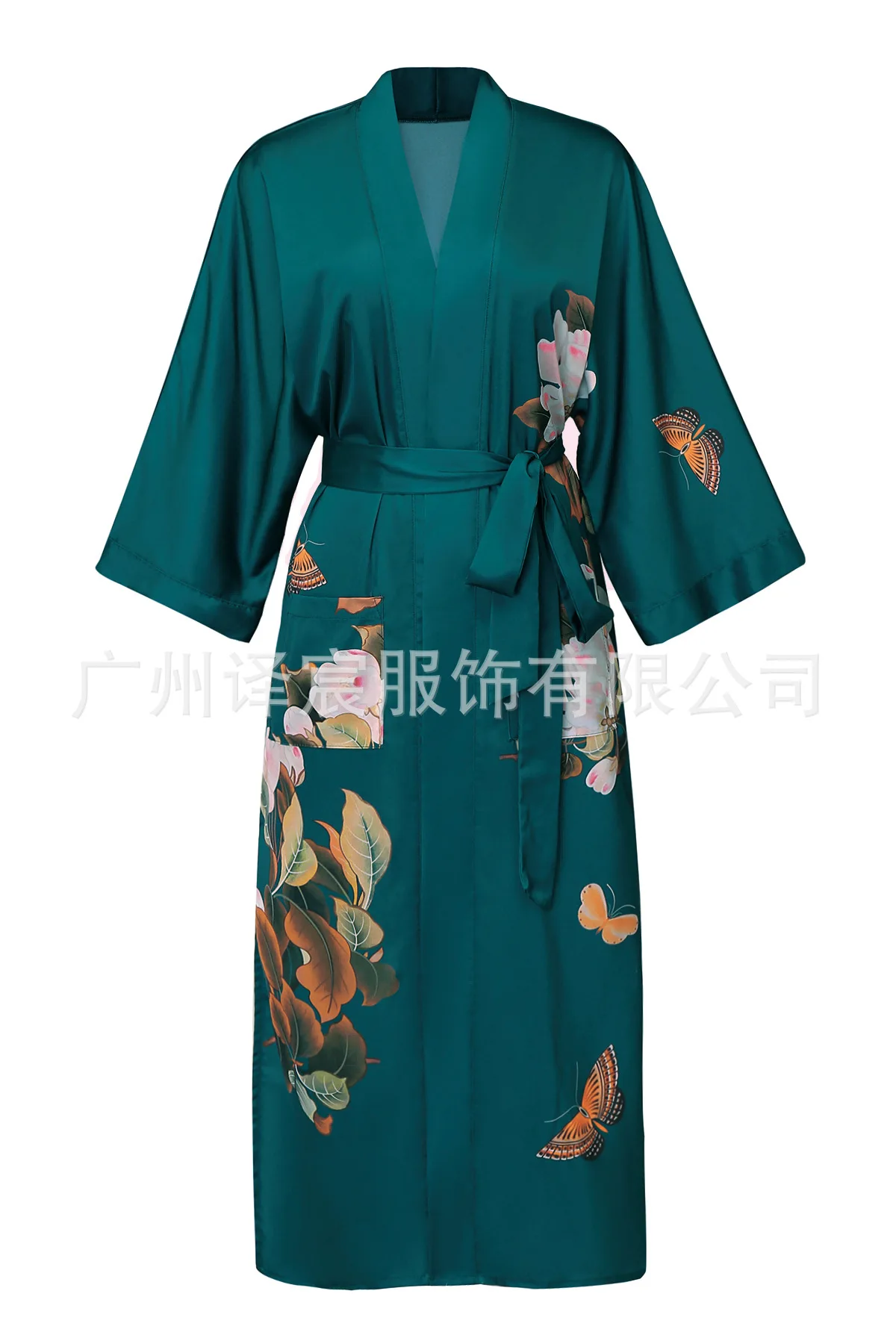 

Donsignet Fashion Robes Women Pajamas Sexy Plus Size Bathrobe Printing Kimono Cardigan Nine Points Sleeve Home Woman Vestidos