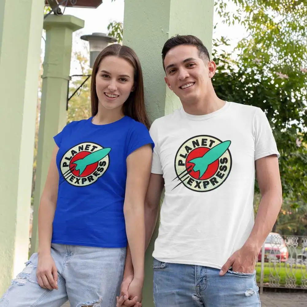 Футболка с принтом &quotПланета Экспресс&quot 100% хлопок европейский размер|Мужские