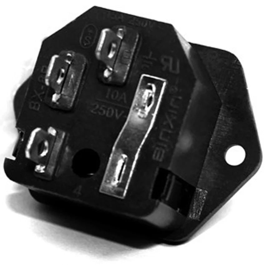 Черная медная розетка IEC320 C14 C13 PDU UPS ac с 3 контактами|Вилки розеткой| |