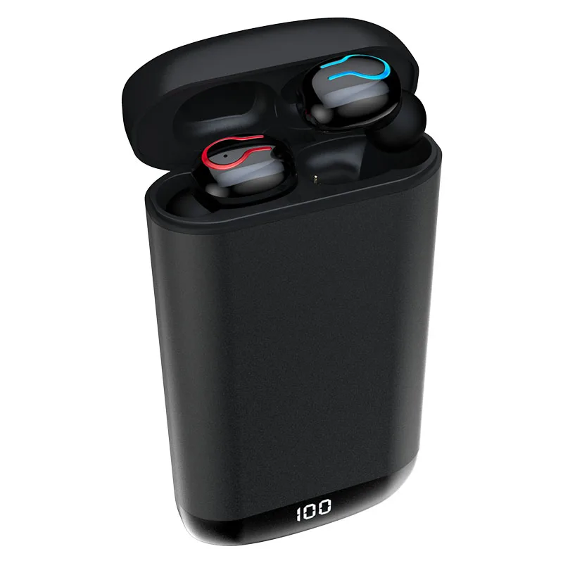 

Bluetooth5.0 Headset HD Stereo Headset Sports Waterproof Headset with Microphone and 6000MAh Battery Charging Box