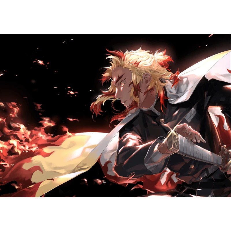 

Постер Rengoku Shinjurou, подарок-Веер 42*30 см, убийца демонов