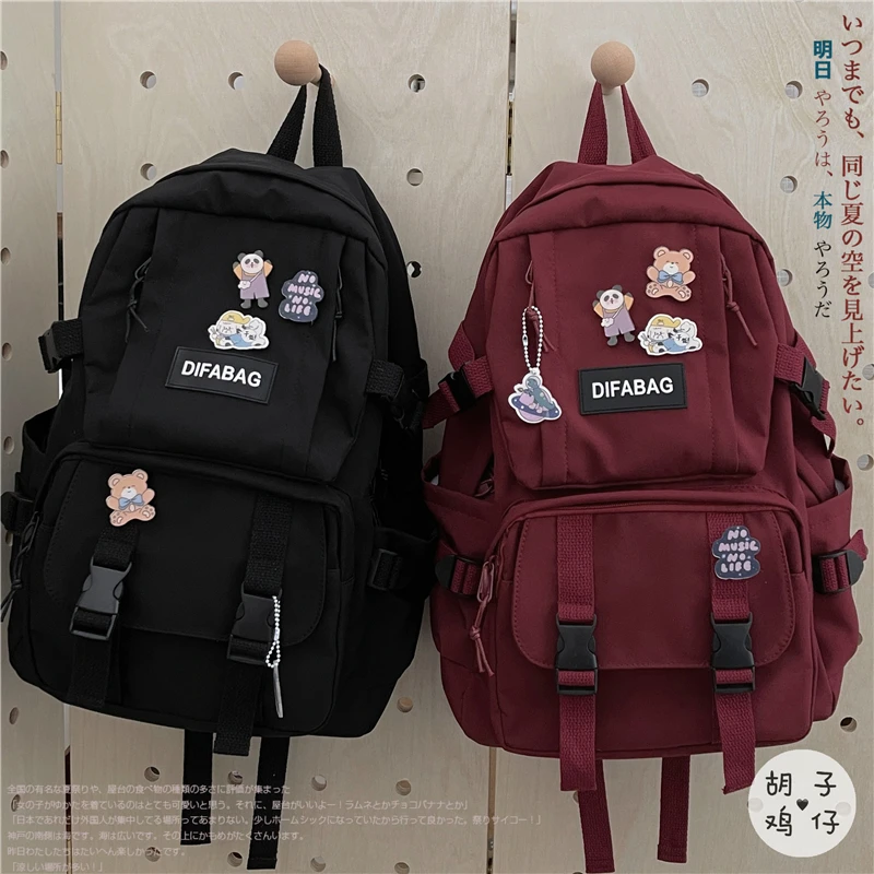 

BB986 Retro junior high school student backpack male student school bag female large capacity tooling backpack