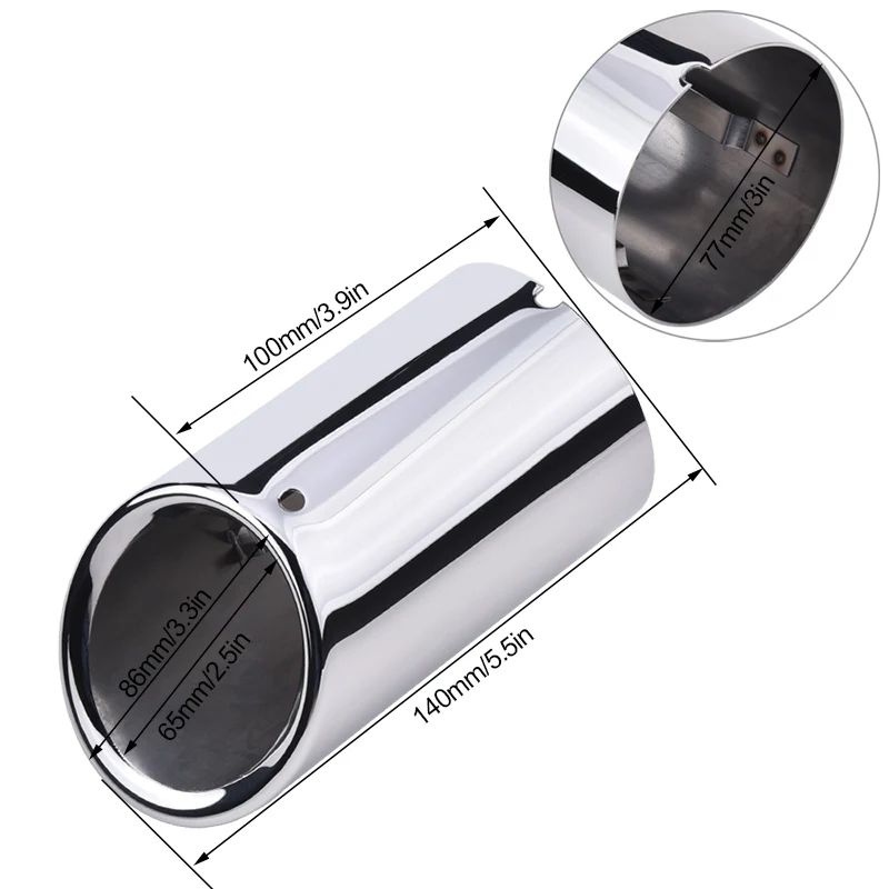 2 шт. глушитель выхлопной трубы из нержавеющей стали для Audi A5 A4 Q5|q5 length|a5 boxa5 filofax |