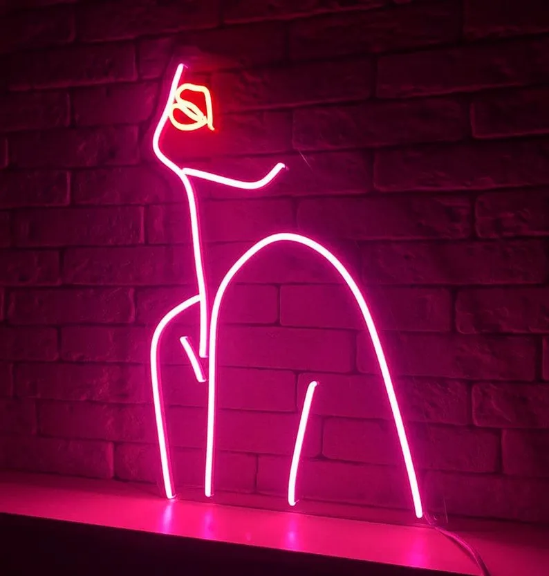 

Beautiful LED neon decorative lights Graceful Lady art wall decoration Valentine's day decorative atmosphere lamp