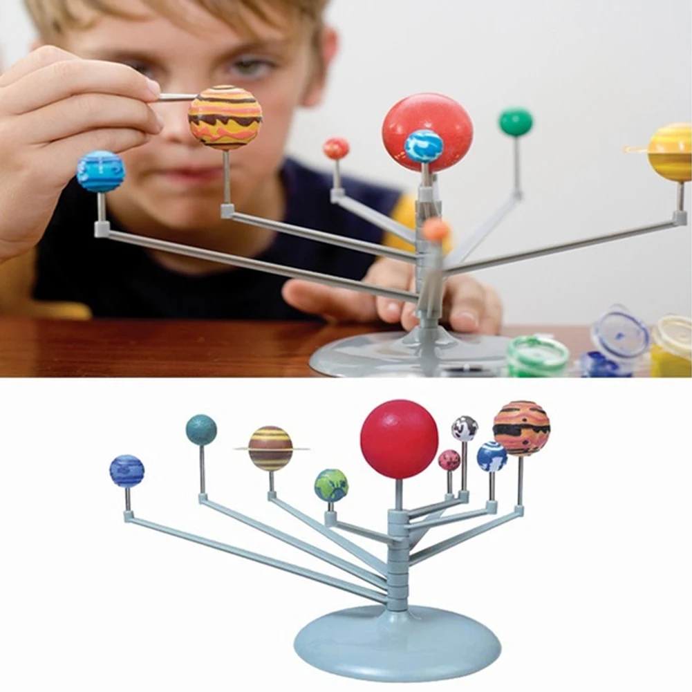Solar System Build &ampNine Planets Model Set Dismounting Educational DIY Toy Gift |