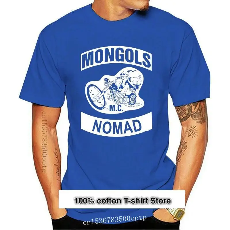 

Camiseta negra для мужчин, Camiseta с принтом MONGOLS MC NOMAD USA MOTORCLYCLE CLUB