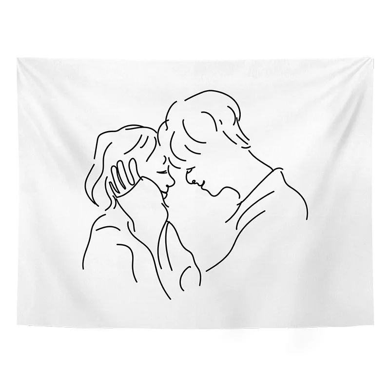 Современный скандинавский гобелен настенный креативный белый художественный